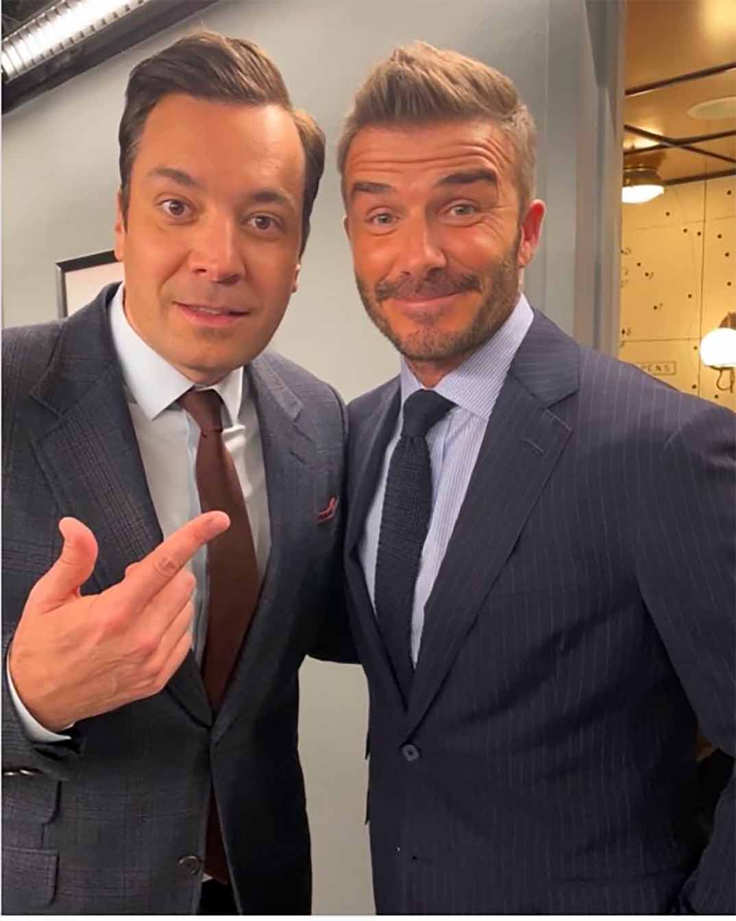 Jimmy Fallon y David Beckham © Instagram