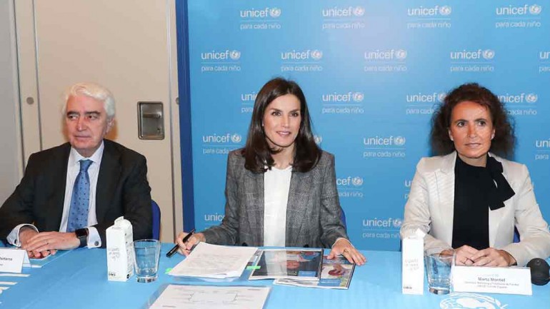 Reina Letizia - Reunión de trabajo con UNICEF © Casa S.M. El Rey
