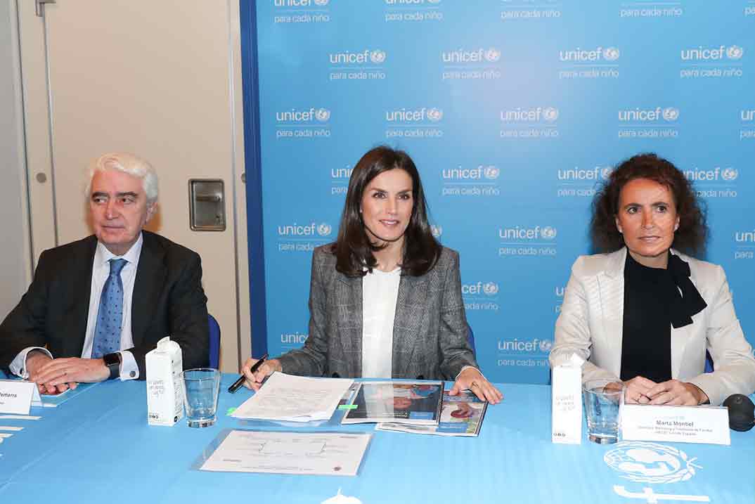 Reina Letizia - Reunión de trabajo con UNICEF © Casa S.M. El Rey