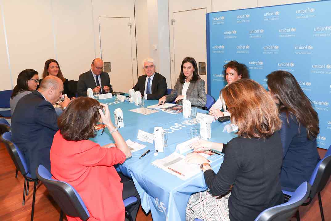 Reina Letizia - Reunión de trabajo con UNICEF © Casa S.M. El Rey