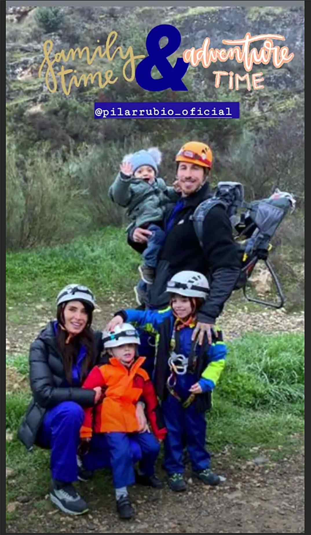 Pilar Rubio y Sergio Ramos con sus hijos © Instagram