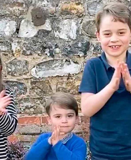 Los príncipes George, Charlotte y Louis de Cambridge se unen al aplauso solidario