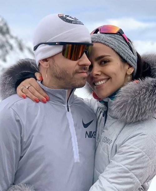 Cristina Pedroche aprende a esquiar con David Muñoz