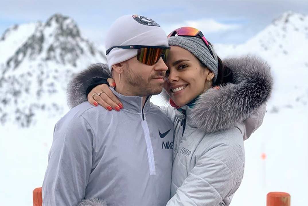 Cristina Pedroche aprende a esquiar con David Muñoz