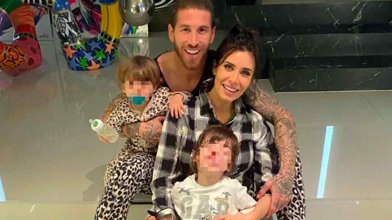 Pilar Rubio y Sergio Ramos con sus hijos © Instagram
