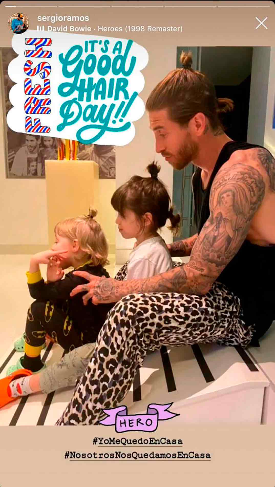 Pilar Rubio y Sergio Ramos con sus hijos © Instagram