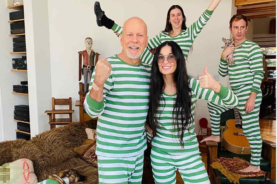 Demi Moore y Bruce Willis pasan juntos el confinamiento con sus hijas