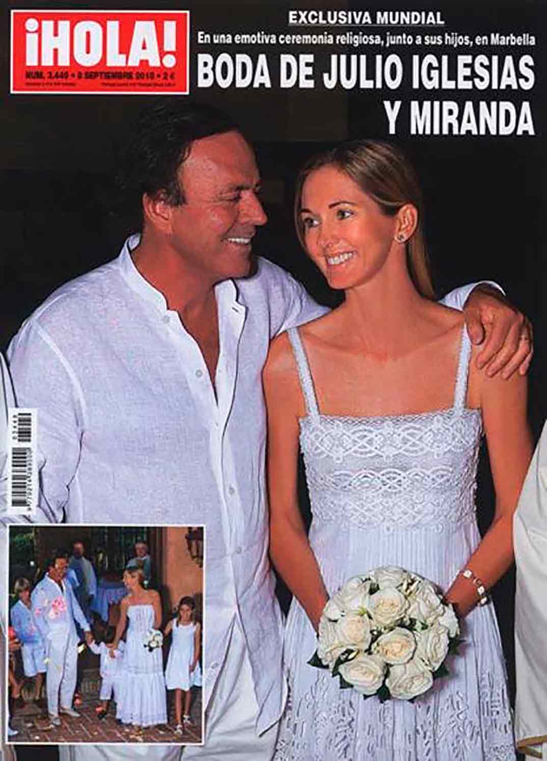 Boda Julio Iglesias y Miranda Rijnsburger - Revista Hola (2010)