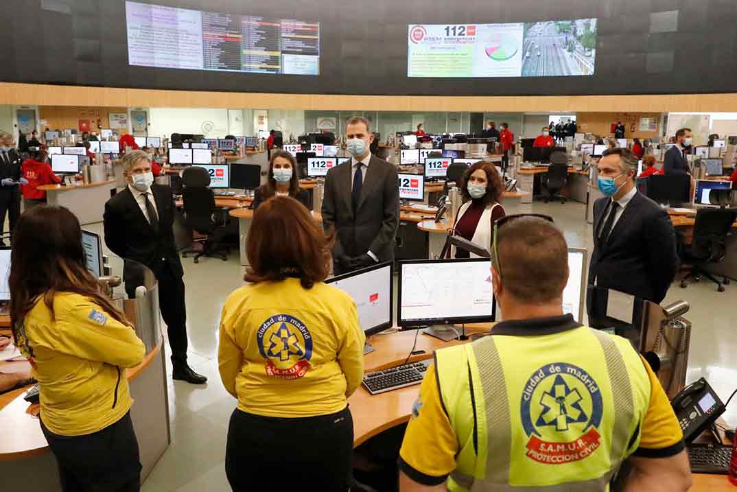 ​Los Reyes Felipe y Letizia visitan la Agencia de Seguridad y Emergencias Madrid 112© Casa S.M. El Rey