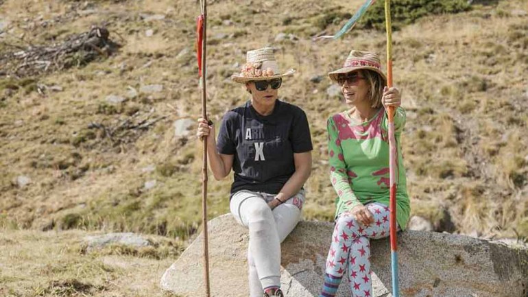 Agatha Ruiz de la Prada y Antonia Dell’Atte en «Entre Ovejas»
