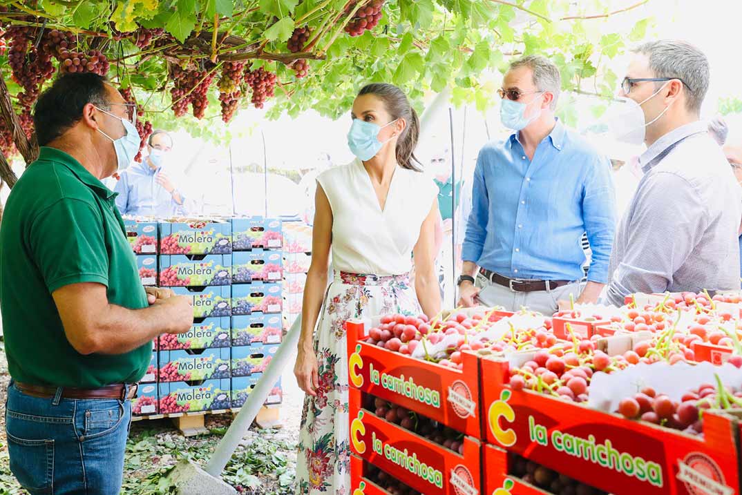 Top blanco y falda de flores, la combinación perfecta de la reina Letizia para el verano