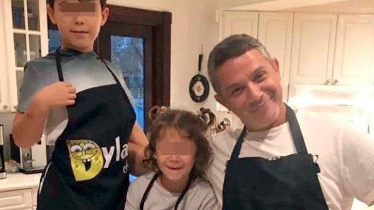 El emotivo reencuentro de Alejandro Sanz con sus hijos