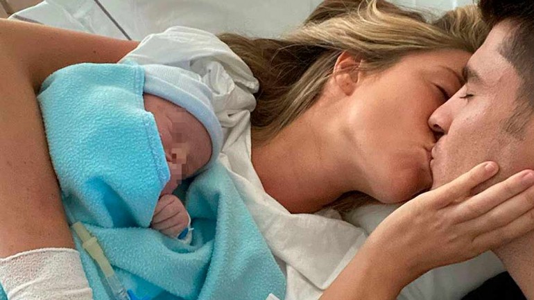Álvaro Morata y Alice Campello, padres de su tercer hijo