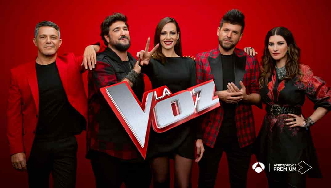 Laura Pausini, Alejandro Sanz, Antonio Orozco y Pablo López - La Voz © Antena 3