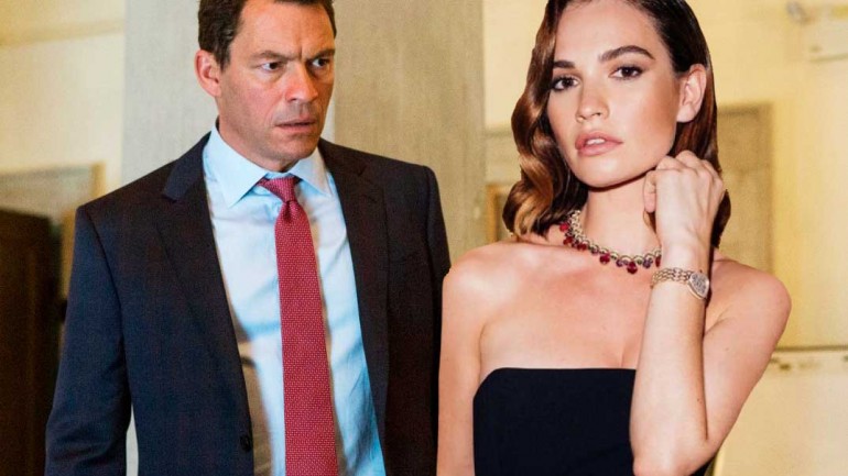 Lily James y Dominic West «pillados» besándose en Roma