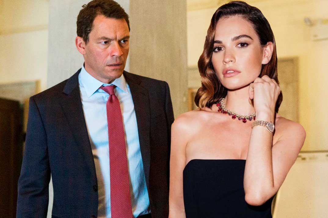Lily James y Dominic West «pillados» besándose en Roma