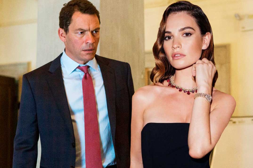 Lily James y Dominic West “pillados” besándose en Roma