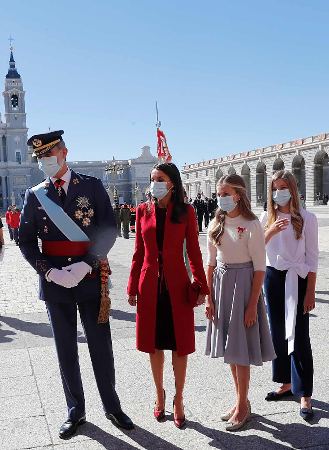 Reyes Felipe y Letizia, princesa Leonor e infanta Sofía - Día de la Fiesta Nacional © Casa S.M. El Rey