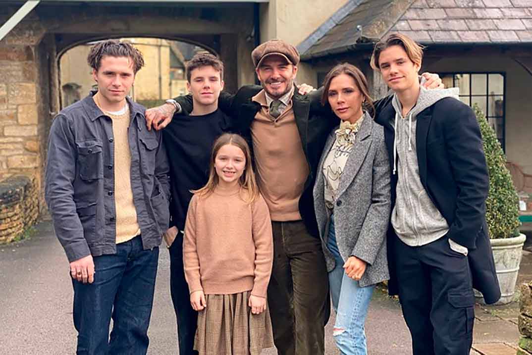 David Beckham con su familia © Instagram