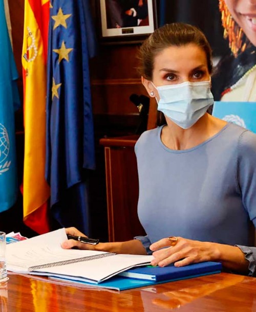 El perfecto estilismo de la reina Letizia para una reunión de trabajo