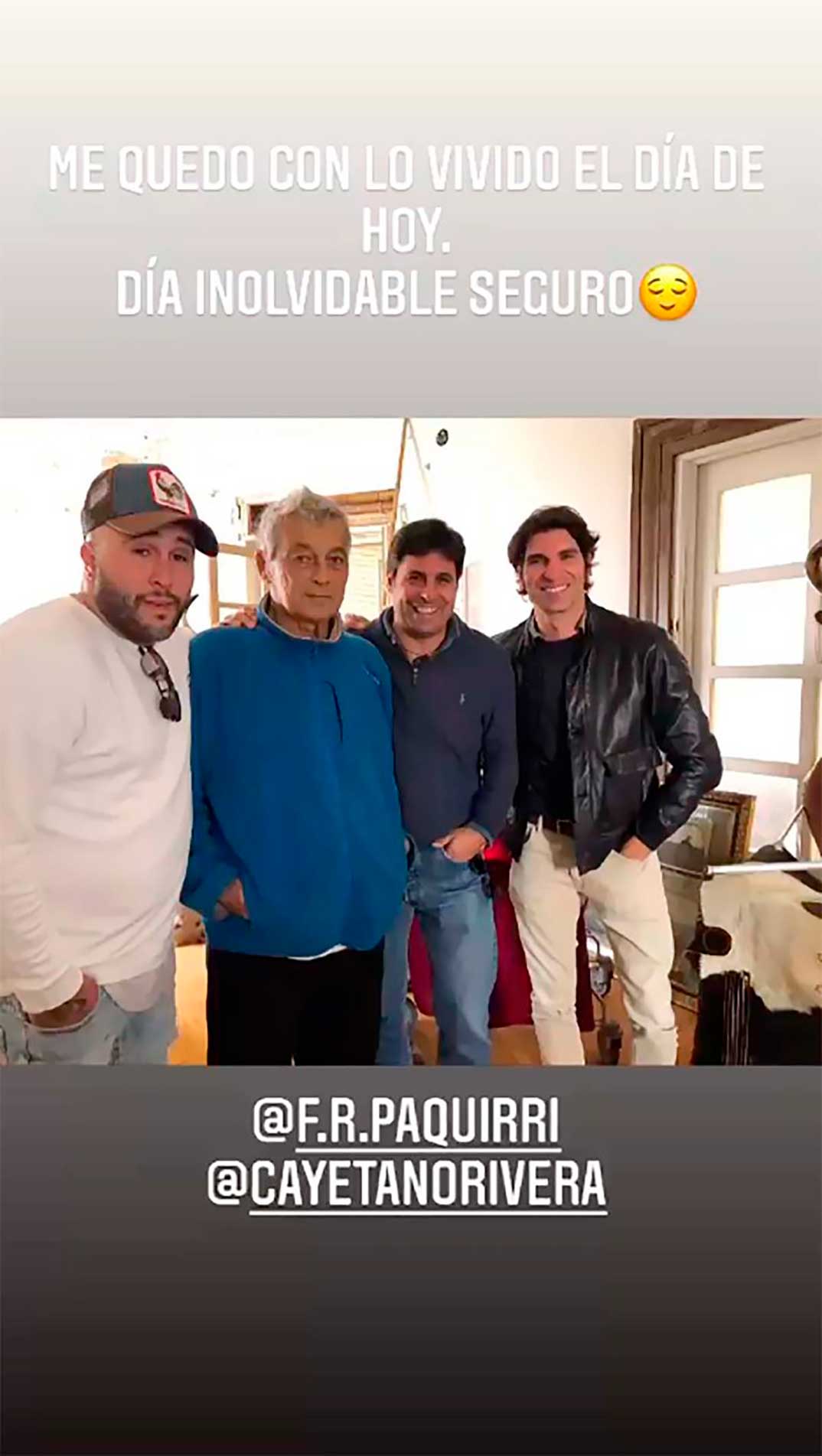 Kiko Rivera, Francisco Rivera, Cayetano Rivera con su tío Riverita © Instagram