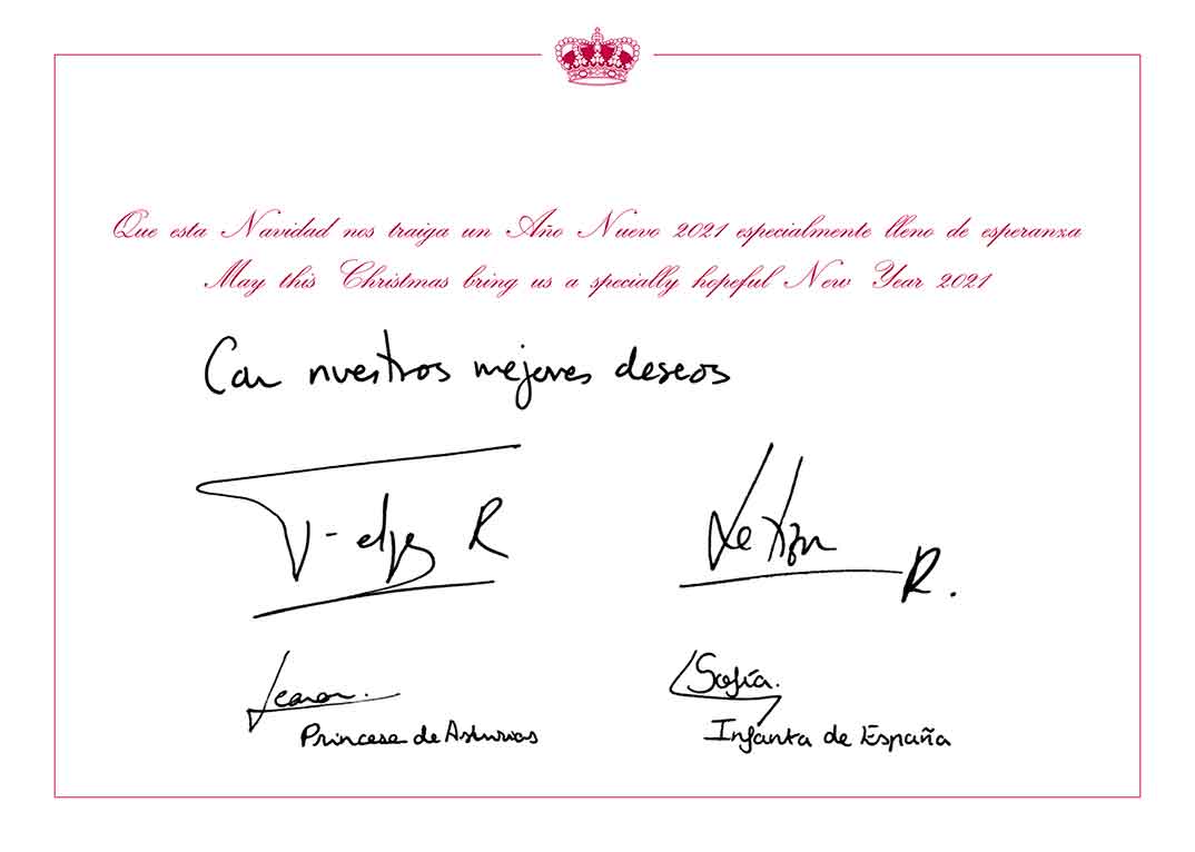 Felicitación Navideña- Reyes Felipe y Letizia y sus hijas Leonor y Sofía © Casa S.M. El Rey