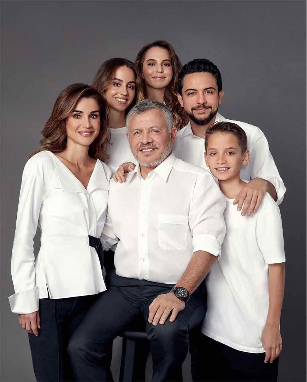 Reyes Abdullah y Rania de Jordania con sus hijos © queenrania/Instagram