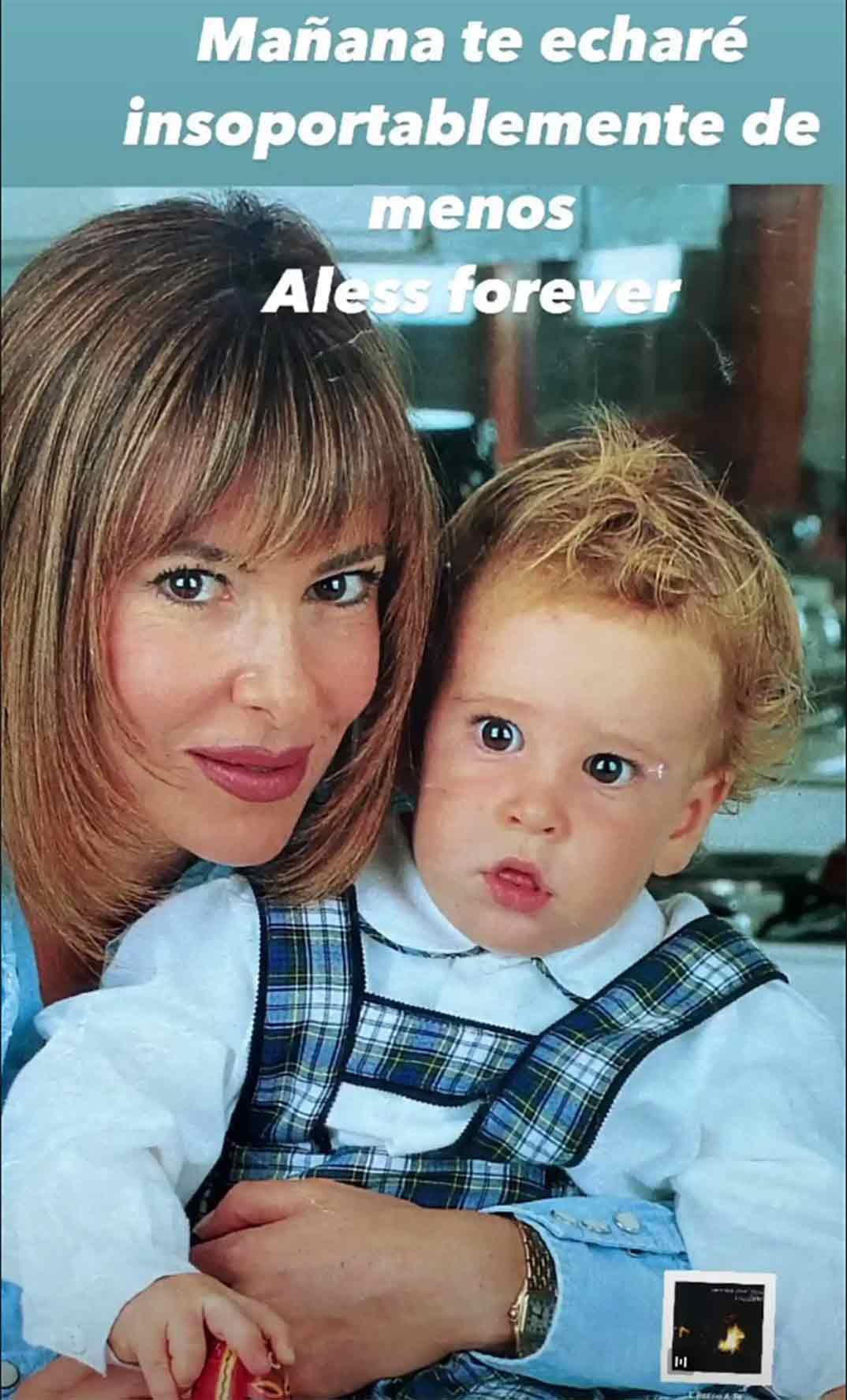 Ana Obregón con su hijo Alex © Stories/ Instagram