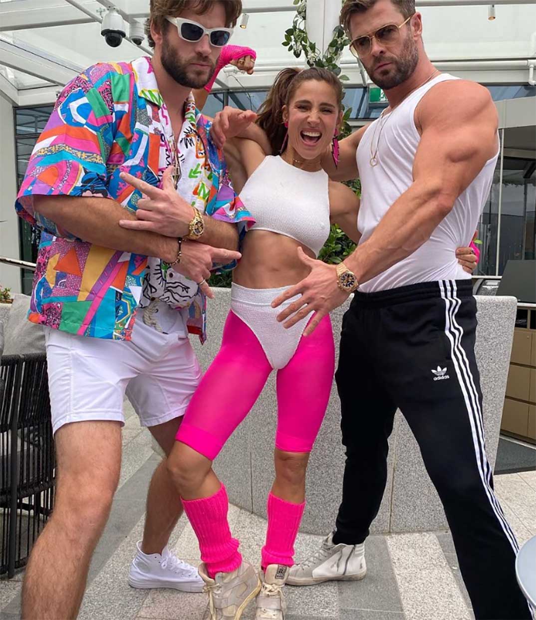 Liam Hemsworth, Elsa Pataky y Chris Hesworth © Instagram