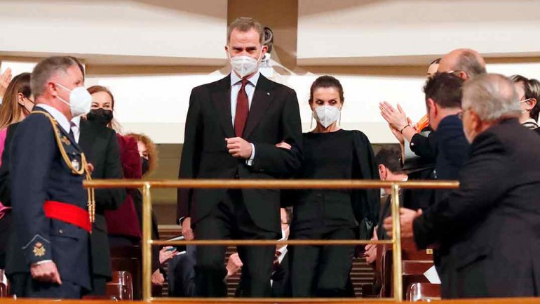 La reina Letizia de riguroso negro en el concierto en homenaje a las víctimas del terrorismo