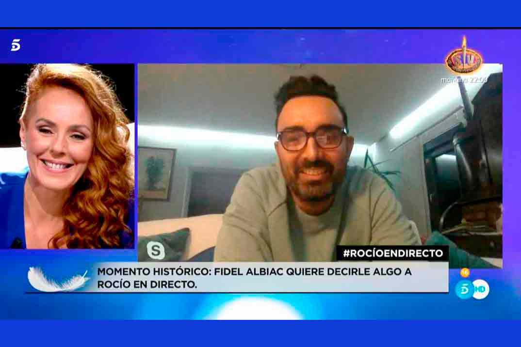 Fidel Albiac aparece por primera vez en televisión para apoyar a Rocío Carrasco