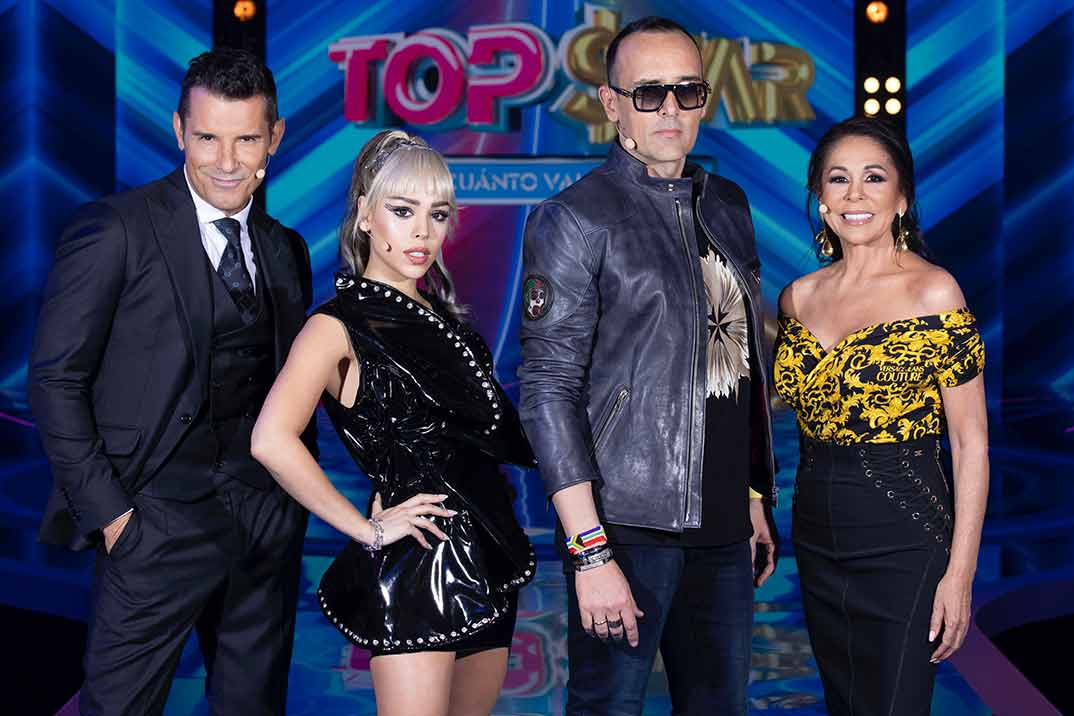 Jesús Vázquez, Isabel Pantoja, Risto Mejide y Danna Paola - Top Star © Telecinco