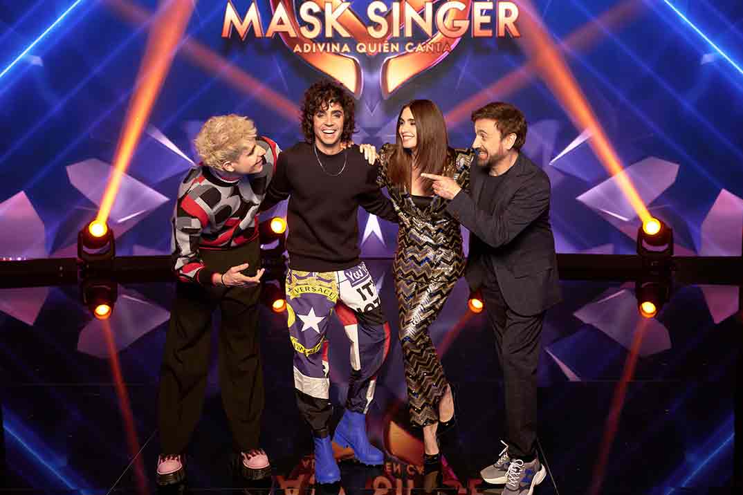 Javier Calvo, Javier Ambrossi, Paz Vega y José Mota - Mask Singer © Antena 3