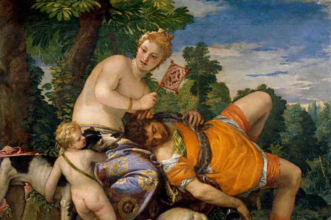 Detalle de Venus y Adonis. Paolo Veronese. h. 1580. Museo Nacional del Prado