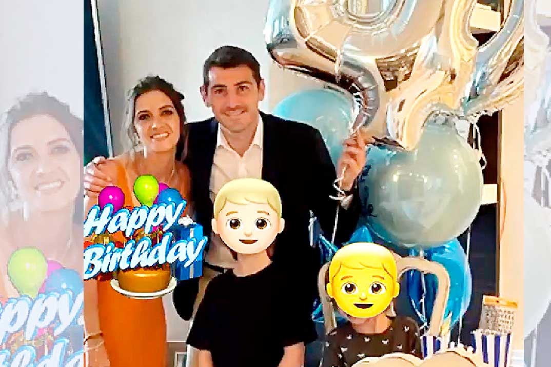 Iker Casillas y Sara Carbonero con sus hijos © Instagram