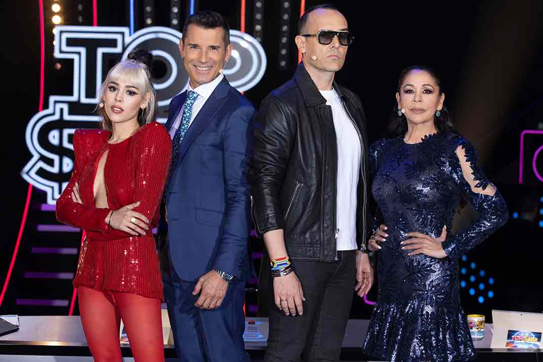 Danna Paola, Jesús Vázquez, Isabel Pantoja y Risto Mejide - ‘Top Star. ¿Cuánto vale tu voz?' © Mediaset