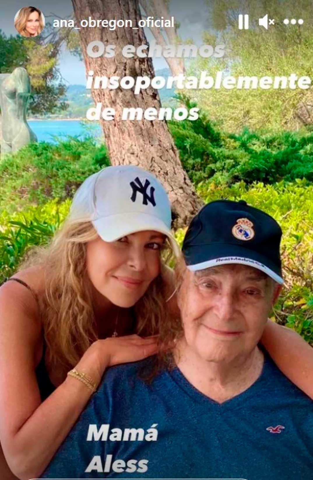 Ana Obregón con su padre © Instagram