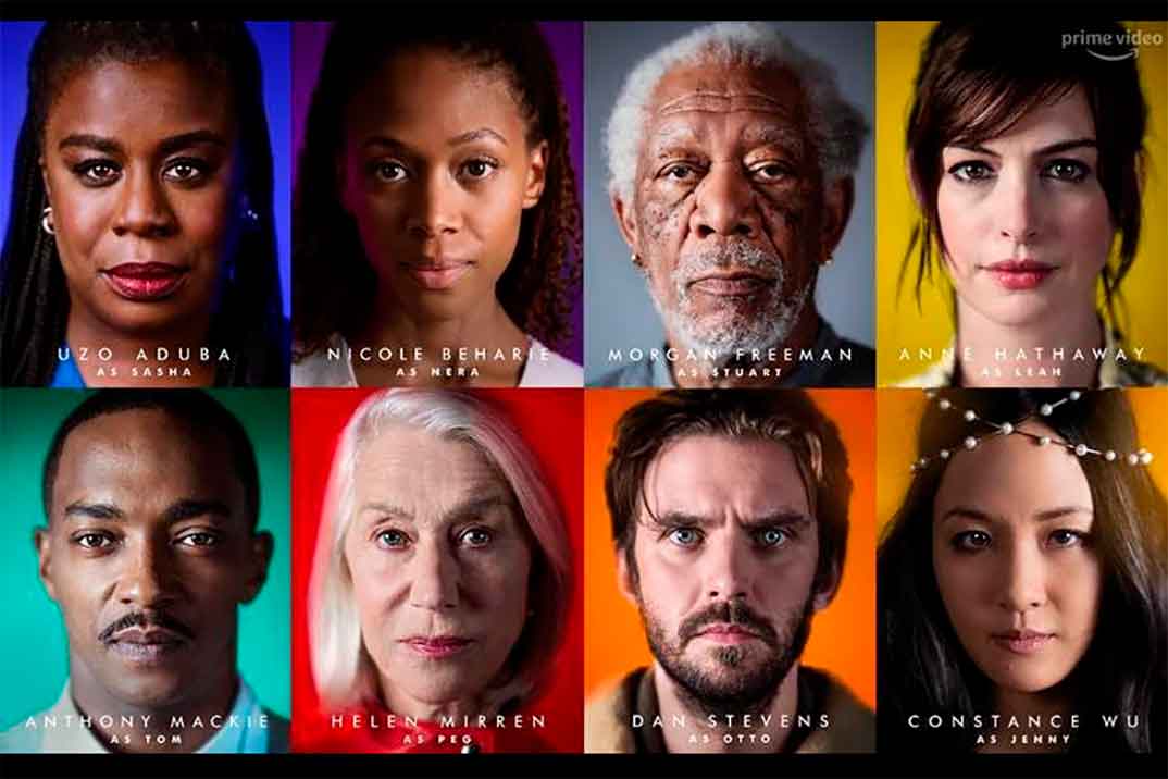 Morgan Freeman, Anne Hathaway, Helen Mirren, Uzo Aduba, Nicole Beharie, Anthony Mackie, Dan Stevens y Constance Wu - Solos © Amazon Prime Video