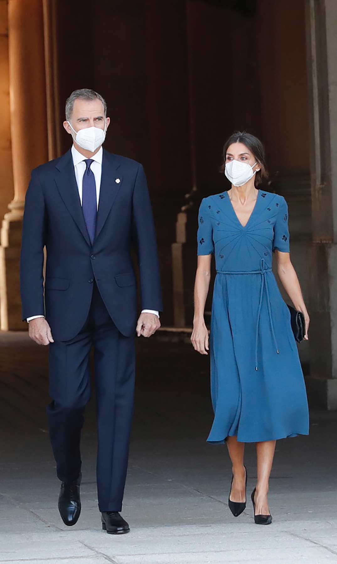 Reyes Felipe y Letizia homenaje a las víctimas del Covid-19 © Casa S.M. El Rey