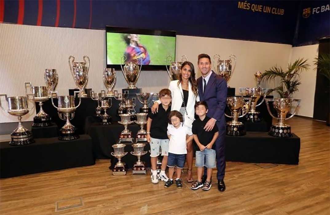 Leo Messi con su familia © Instagram