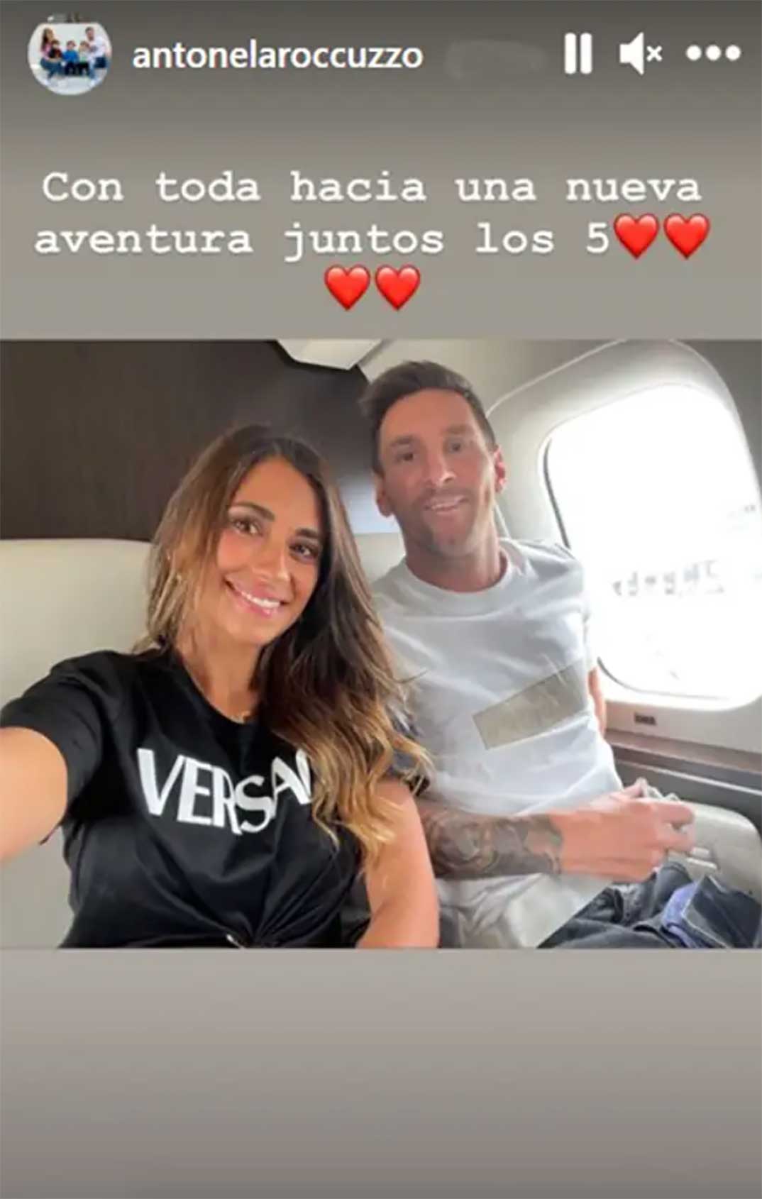Leo Messi con su familia © Instagram