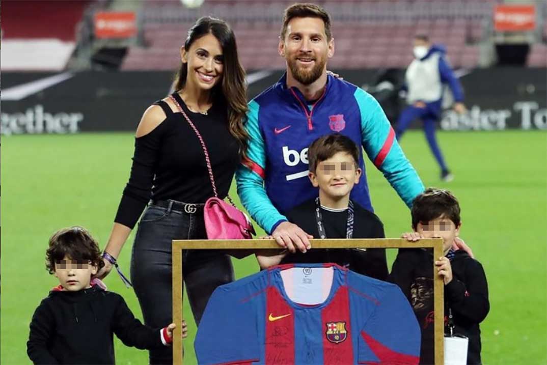 Leo Messi con su familia © Instagram