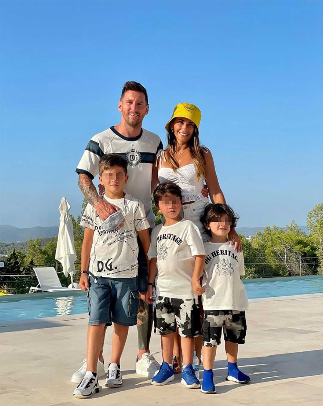 Leo Messi con su familia © Instagram