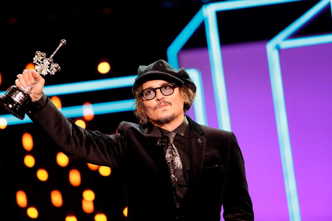 Johnny Depp recibe el Premio Donostia en reconocimiento a toda su carrera