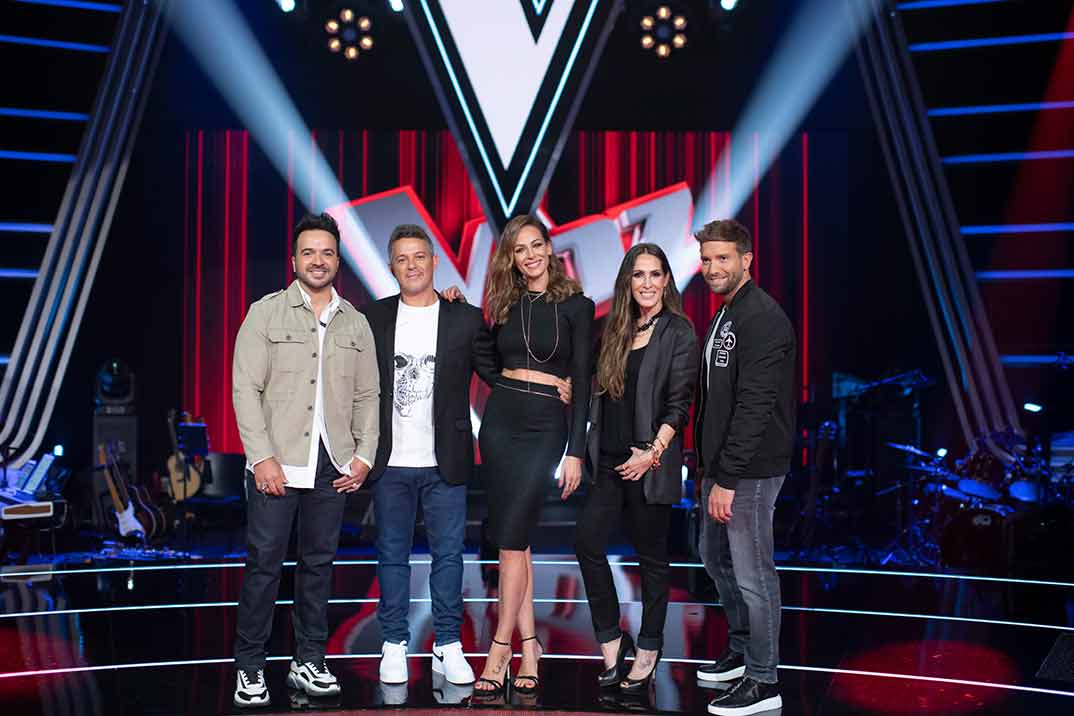 Eva González, Alejandro Sanz, Luis Fonsi, Malú y Pablo Alborán - La Voz © Antena 3