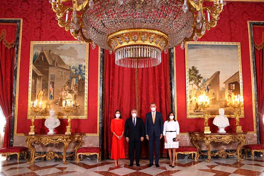 Reyes Felipe y Letizia - Almuerzo en Honor al Presidente de Colombia y su esposa © Casa S.M. El Rey