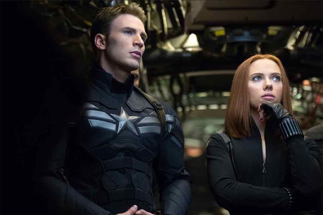 Chris Evans y Scarlett Johansson - Los Vengadores
