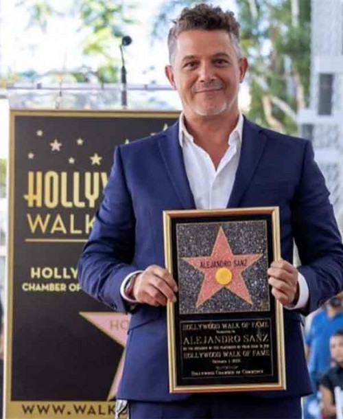 Alejandro Sanz ya tiene su estrella en el Paseo de la Fama