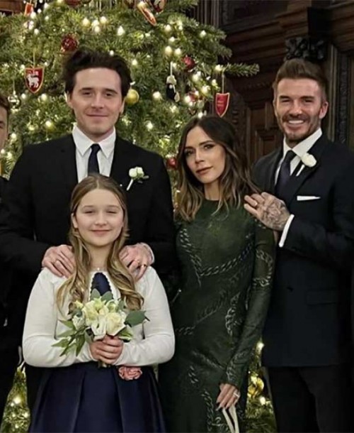 El posado navideño de los Beckham