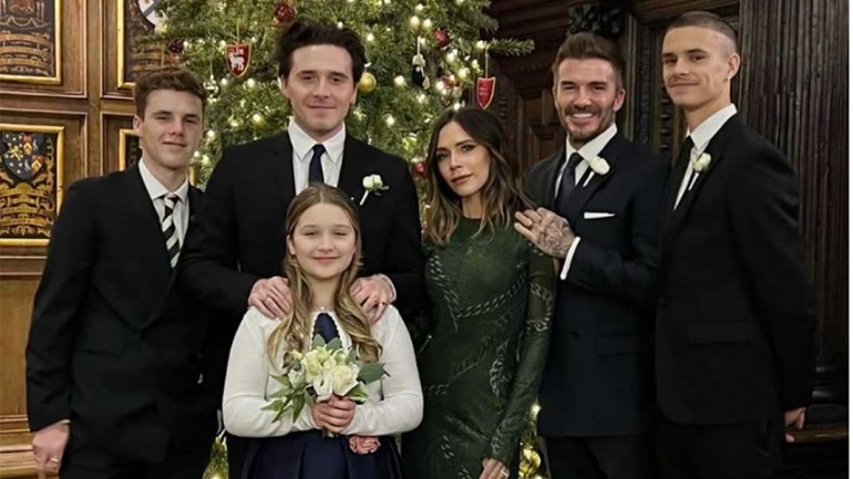El posado navideño de los Beckham
